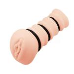 Âm đạo giả Crazy Bull Realistic, dụng cụ thủ dâm nam bằng silicone theo mô tả của cửa hàng, thiết kế cầm tay với cấu trúc gân và hạt nổi bên trong, đi kèm 3 vòng hỗ trợ điều chỉnh độ ôm theo nhu cầu sử dụng