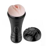 Cốc thủ dâm nam Pink Pussy 7 chế độ rung, âm đạo giả dạng đèn pin có thiết kế gọn để cất giữ riêng tư, phần vỏ ABS kết hợp silicone theo mô tả cửa hàng, dùng pin AAA, phù hợp người trưởng thành