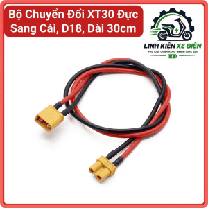 Dây Nối XT30 Đực Sang Cái 30cm D18 18AWG, Bộ Chuyển Đổi XT30 Male To Female Cho Pin LiPo Và Bộ Điều Khiển ESC, Phù Hợp Drone FPV, Xe RC, Robot, Mạch Điện Tử Và Nguồn DC