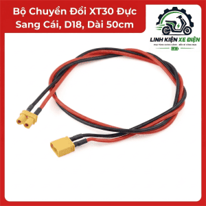 Dây Chuyển XT30 Đực Sang Cái D18 50cm, Cáp Nối Dài XT30U 18AWG Hai Đầu Đực Cái, Đầu Nối Nguồn 2 Pin Cho Pin LiPo, Bộ Điều Tốc ESC, Drone FPV, Xe Mô Hình RC, Robot Và Thiết Bị DIY, Kết Nối Nhanh Cho Hệ Thống Điện Áp Thấp