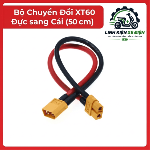 Dây nối XT60 đực cái 50 cm, bộ chuyển đổi đầu cắm XT60 dùng kết nối pin và thiết bị tương thích, lựa chọn cho người chơi mô hình RC, máy bay điều khiển từ xa, dự án điện tử và hệ thống nguồn dùng đầu XT60