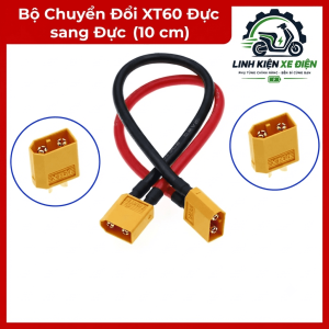 Dây XT60 cái cái dài 10 cm cho drone FPV, phụ kiện kết nối pin và hệ thống phân phối nguồn, phù hợp với cấu hình sử dụng hai đầu XT60 đực, hỗ trợ lắp ráp gọn và kiểm tra cực tính trước khi cấp điện