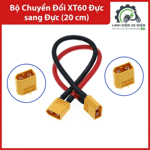 Dây chuyển XT60 đực đực dài 20 cm cho drone FPV, phụ kiện kết nối nguồn pin và mạch phân phối điện, hỗ trợ bố trí dây dẫn ngắn gọn trong khung máy bay không người lái, cần kiểm tra cực tính và cấu hình trước khi sử dụng
