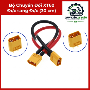 Dây chuyển XT60 đực đực dài 30 cm cho drone FPV, phụ kiện kết nối nguồn pin và mạch phân phối điện, hỗ trợ bố trí dây dẫn ngắn gọn trong khung máy bay không người lái, cần kiểm tra cực tính và cấu hình trước khi sử dụng