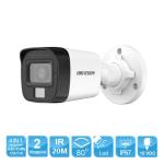 Hikvision DS-2CE16D0T-EXLF, camera ColorVu 2MP, độ nhạy sáng 0.02 Lux, đèn trắng 20m, vỏ sắt IP67, ghi hình sắc nét, hoạt động ổn định mọi điều kiện