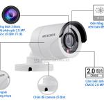 Hikvision 2MP Camera Quan Sát, Ống Kính 3.6mm, Smart IR, Giảm Nhiễu DNR, Quan Sát Ngoài Trời, Hình Ảnh Sắc Nét, Tự Động Cân Bằng Sáng