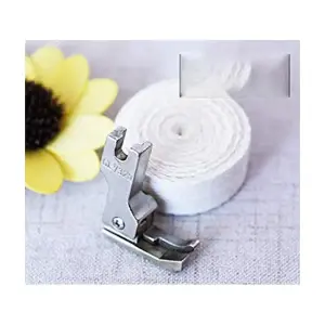 Chân vịt máy may CL1/32N, chân vịt may mí trái 1/32 inch khoảng 0,8 mm, thiết kế bù trái dạng Narrow, dùng cho máy may 1 kim công nghiệp, phù hợp may sát mép và gia công đường mí nhỏ