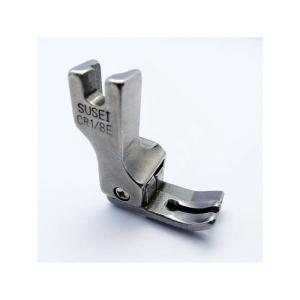 Chân vịt CR1/8E mí phải 3 ly, chân vịt bù phải 1/8 inch cho máy may công nghiệp 1 kim, thiết kế dẫn mép hỗ trợ kiểm soát khoảng cách đường may, phù hợp xưởng may, thợ sửa máy và phụ tùng ngành may
