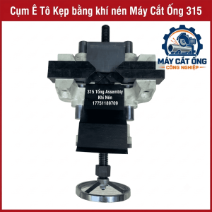 Ê tô kẹp khí nén máy cắt ống 315, cụm kẹp phôi phục vụ sửa chữa thiết bị cơ khí, hỗ trợ thao tác kẹp theo thiết kế máy, kiểm tra cổng khí, kích thước ngàm và mã model để xác nhận tương thích trước khi mua
