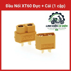 Đầu Nối  XT60  Đực + Cái (1 cặp), Jack Nguồn XT60 Female 2 Pin, Đầu Nối Pin LiPo, Pin LiFePO4, ESC, Drone FPV, Xe RC, Thiết Bị DC Công Suất, Kết Nối Dây 12AWG, Tiếp Điểm Đồng Mạ Vàng, Vỏ PA Cách Điện, Kết Nối Nguồn DC Công Suất Cao