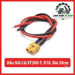 Giắc cái XT30U-F 18AWG dài 20cm, đầu nối XT30U 2 chân, dây silicone, đầu nối nguồn pin LiPo, ESC, drone FPV, xe RC, robot, máy bay mô hình, bộ điều khiển động cơ và thiết bị điện tử DIY