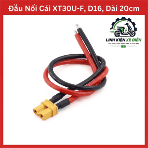 Đầu Nối Cái XT30U-F D16 Dài 20cm, Cáp XT30U 16AWG 2 Pin, Dây Nguồn Cho Pin LiPo Và ESC, Phù Hợp Drone FPV, Xe Điều Khiển RC, Máy Bay Mô Hình, Robot, Mạch Điều Khiển Và Các Dự Án Điện Tử DIY Cần Đầu Nối Nhỏ Gọn