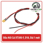 Đầu Nối Cái XT30U-F D18 Dài 1 Mét, Jack Nguồn 2 Pin AMASS, Tiếp Điểm Đồng Mạ Vàng, Vỏ PA UL94 V0, Dây 18AWG, 15A Định Mức, 30A Tức Thời, Kết Nối Pin Lithium, RC, Drone, ESC, Controller, Linh Kiện Điện Tử