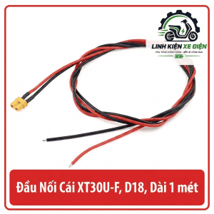Đầu Nối Cái XT30U-F D18 Dài 1 Mét, Jack Nguồn 2 Pin AMASS, Tiếp Điểm Đồng Mạ Vàng, Vỏ PA UL94 V0, Dây 18AWG, 15A Định Mức, 30A Tức Thời, Kết Nối Pin Lithium, RC, Drone, ESC, Controller, Linh Kiện Điện Tử