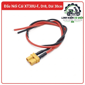 Đầu Nối Cái XT30U-F D18 Dài 30cm, Jack XT30U-F 2 Pin, Dây 18AWG, Đầu Nối Pin Lithium, Cổng Nguồn DC, Đầu Cắm Pin RC, Drone FPV, ESC, Xe Điều Khiển, Thiết Bị Điện Tử Và Mạch Nguồn