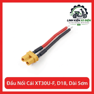 Đầu Nối Cái XT30U-F D18 Dài 5cm, Amass XT30U-F Nữ 2 Pin, Dây 18AWG 50mm, Đầu Cắm Pin LiPo Mạ Vàng, Kết Nối Nguồn DC, Phù Hợp Drone FPV, Xe Điều Khiển, ESC, Robot Và Mạch Điện Tử, phụ kiện mô hình RC, dây nguồn pinKẾT NỐI NHANH: XT30U-F cái 2 pin, dây