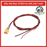 Đầu Nối Đực XT30U-M D18 Dài 1 Mét, Jack AMASS XT30U Male 2 Pin, Dây 18AWG, Đầu Cắm Nguồn DC Hàn Dây, Dùng Cho Pin LiPo, ESC, Drone FPV, Xe RC, Robot, Mô Hình Điều Khiển Và Thiết Bị DIY