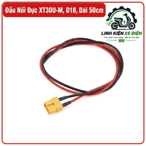 Đầu Nối Đực XT30U-M D18 Dài 50cm, Jack XT30U Male 2 Pin, Dây 18AWG, Đầu Nối Pin Lithium, Kết Nối Nguồn DC, Phụ Kiện Drone FPV, RC, ESC, Bộ Điều Khiển, Motor Và Thiết Bị Điện Tử