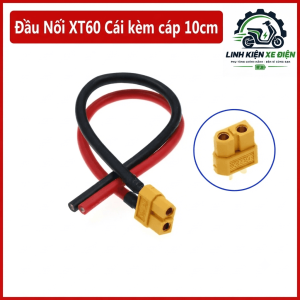 Jack XT60 cái kèm dây 10cm, đầu nối XT60 female, cáp nguồn pin LiPo, dây pigtail ESC, đầu cắm bộ điều tốc, phụ kiện drone FPV, xe điều khiển RC, robot điện, mô hình DIY, thiết bị DC, phù hợp sửa chữa và chế tạo dây nguồn
