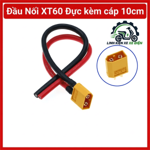 Đầu XT60 đực kèm dây 10cm, đầu nối nguồn XT60 male, dây pigtail XT60, cáp kết nối pin LiPo với ESC, đầu nối drone FPV, xe điều khiển RC, robot và thiết bị điện DC, giải pháp thay dây nguồn ngắn
