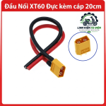 Đầu XT60 đực kèm dây 20cm, đầu nối nguồn XT60 male, dây pigtail XT60, cáp kết nối pin LiPo với ESC, đầu nối drone FPV, xe điều khiển RC, robot và thiết bị điện DC, giải pháp thay dây nguồn ngắn