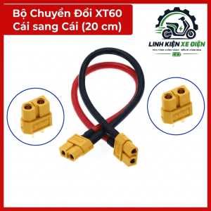 Dây XT60 cái cái dài 20 cm cho drone FPV, phụ kiện kết nối pin và hệ thống phân phối nguồn, phù hợp với cấu hình sử dụng hai đầu XT60 đực, hỗ trợ lắp ráp gọn và kiểm tra cực tính trước khi cấp điện