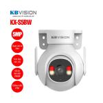 QUÉT TRÒN, BẢO VỆ TOÀN CẦU – KBVision KX-S5BW camera wifi 5.0MP xoay 360°, Smart Tracking, chế độ Preset, phát hiện người/xe, LED ban đêm, báo đèn & còi, thẻ nhớ 256GB, kết nối Wifi 6