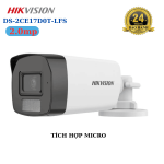 Camera Giám Sát Hikvision DS-2CE17D0T-LFS, 2.0MP Full HD, Tầm Xa Hồng Ngoại 40 Mét, Tích Hợp Mic, Chống Nước Chuẩn IP67, Cảm Biến CMOS Nhạy Sáng, Ống Kính 2.8mm Rộng, Hỗ Trợ Đa Định Dạng