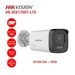 Hikvision DS-2CE17D0T LTS 2.0MP, Smart Hybrid Light ánh sáng trắng + IR 40 mét, đàm thoại hai chiều, DWDR, BLC, vỏ kim loại + nhựa IP67, đảm bảo giám sát ban đêm màu & rõ nét trong bóng tối