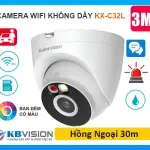 Camera Wifi 3MP Kbvision KX-C32L ánh sáng kép, H.265 nén, SMD Plus thông minh, phát hiện người và xe, lưu MicroSD 256GB, IP67 – giải pháp an ninh hiện đại cho gia đình & cửa hàng