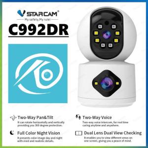 Camera Wifi Trong Nhà VStarcam C992DR 5MP, Quay Quét 350°, Kép Hai Camera Hiển Thị Song Song, Cảnh Báo Thông Minh
